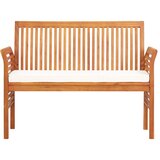 The Living Store Vrtna klop za 2 osebi z blazino 120 cm trden akacijev les - Vrtna Klop, (21460388) | Shoptok.si