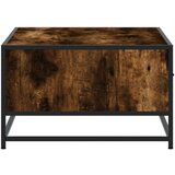 vidaXL Stolić za kavu boja dimljenog hrasta 90x57x35 cm drvo i metal | shoptok.hr