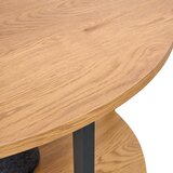 P & B klubska miza, črna, barve hrasta | Shoptok.si