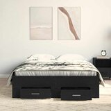 Krevetna konstrukcija Crni hrast 120 x 200 cm Konstruirano drvo | Eponuda.com