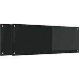 vidaXL Zaščita za kuhinjo 2 pcs Črna 110 x 40 cm kaljeno steklo | Shoptok.si