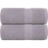 vidaXL Ručnici za goste FROGN 2 kom. Sivi 30x50 cm 360 g/m² - Siva 30 x 50 cm 2 | shoptok.hr