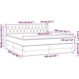  S oprugama i madracem crni 160x200 cm baršunasti | shoptok.hr