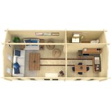Male kuće Drvena kuća FIRENZE B 800 &amp;times; 400 cm sa &amp;scaron;indrom Slike