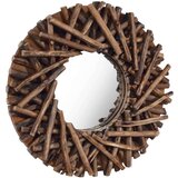  Zidno ogledalo od tikovine 40 cm okruglo | shoptok.hr