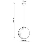 Nice Lamps Viseča svetilka v zlati barvi s steklenim senčnikom ø 40 cm Cezab – | Shoptok.si