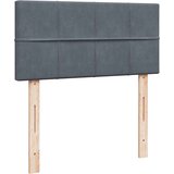 vidaXL Otomanski posteljni okvir z vzmetnico siv 100x200 cm žamet | Shoptok.si