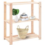  Stalak za pohranu s 3 razine 80x38x90 cm od borovine 150 kg | shoptok.hr