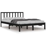  Posteljni okvir črn iz trdne borovine 150x200 cm 5FT, (20788071) | Shoptok.si