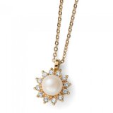  Ženski oliver weber rush pearl gold lančić sa swarovski kristalima i perlom ( 12265g ) Cene