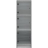  Visoka komoda sa staklenim vratima boja hrasta 35 x 37 x 109 cm | shoptok.hr