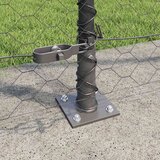 Heksagonalna ograda s betonskom osnovom 100 x 1,6 m Siva Mreža | shoptok.hr