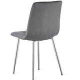 Libra stolica - tamno sivi baršun / kromirane noge x 1 | shoptok.hr