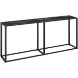 Maison Chic konzolna miza - miza ob steni črn marmor 180x35x75,5 cm kaljeno steklo, (21785778) Cene