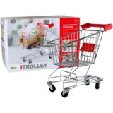 Kolica za kupovinu za igru, metalna košara za djecu - srebrna | shoptok.hr