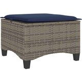 vidaXL Vrtni stolčki z blazinami 2 kosa Grey 55x55x36 cm Poly Rattan | Shoptok.si