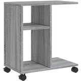 Furnova Stranska mizica s kolesi siva sonoma 50x30x55 cm inžen. les, (21913911) | Shoptok.si