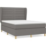  S oprugama i madracem tamnosivi 140x190 cm od tkanine | shoptok.hr