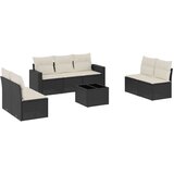 vidaXL 8-dijelni set vrtnih sofa od poliratana s jastucima crni | shoptok.hr