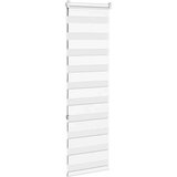 vidaXL Zebra senčilo bela 45x150 cm tkanina širina 40,9cm poliester | Shoptok.si