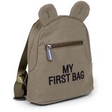 Childhome My First Bag Canvas Khaki otroški nahrbtnik 23 x 7 x 23 cm 1 kos | Shoptok.si