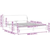  Okvir za krevet Dover tamnosivi 183x213 cm od tkanine | shoptok.hr