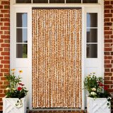 vidaXL Zastor protiv muha oker-bijeli 118 x 220 cm od šenila | shoptok.hr