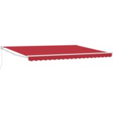 vidaXL Ročna tenda rdeča 450x300 cm, Nadomestno platno za tende 4.5x3 m rdeča | Shoptok.si
