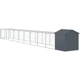  Kavez za kokoši s igralištem antracit 117x1017x123 cm čelična | shoptok.hr
