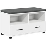  Klupa za hodnik s jastukom s ladicama Bijeli 80 x 38 x 46 cm | shoptok.hr