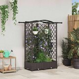  Dvignjeno ležišče s trellisom in streho Rjava 124 x 40 x 126 cm, (5000287941) | Shoptok.si