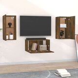  Komplet TV omaric 3-delni dimljen hrast konstruiran les, (20914512) | Shoptok.si