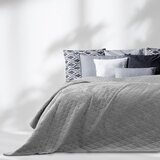 AmeliaHome Svijetlo sivi prošiven prekrivač od samta 260x280 cm Laila – Cijene