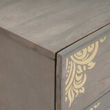  Noćni ormar s ladicama Siva 50 x 33 x 62 cm Čvrsto drvo manga | shoptok.hr