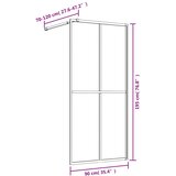  Stijenka za walk-in tuš sa staklom ESG zlatna 90 x 195 cm | Eponuda.com