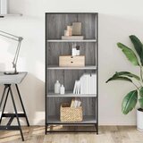 vidaXL Polica za knjige Siva Sonoma 60x35x139 cm Konstruirano drvo | shoptok.hr
