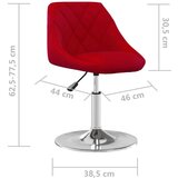 vidaXL Okretne blagovaonske stolice 6 kom crvena boja vina baršunaste - boja crnog vina 6 | shoptok.hr