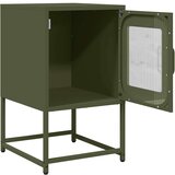 vidaXL Nočna omarica olivno zelena 36x39x60,5 cm Hladno valjano jeklo | Shoptok.si