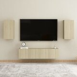 vidaXL 4-dijelni set TV ormarića boja hrasta sonome od iverice | shoptok.hr
