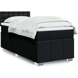 vidaXL Box spring postelja z vzmetnico črna 80x200 cm blago | Shoptok.si