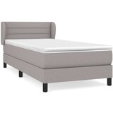  Box spring postelja z vzmetnico svetlo siva 90x200 cm blago, (20790356) | Shoptok.si