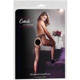 Cottelli - Crne mrežaste čarape (sa crvenom čipkom) | shoptok.hr