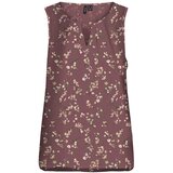 Vero Moda Top 'Smilla' čokolada / roza / pastelno roza | Shoptok.si