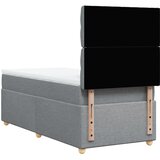  Krevet s oprugama i madracem svjetlosivi 100x200 cm od tkanine | shoptok.hr