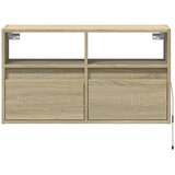  Zidni TV ormarić s LED svjetlima boja hrasta 80 x 31 x 45 cm | shoptok.hr