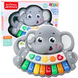  Interaktivni klavir s motivom slona i zvukovima životinja - sivi | shoptok.hr