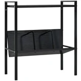za knjige s 2 razine crne 52x28x59 cm konstruirano drvo