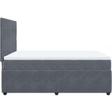 vidaXL Krevet s oprugama i madracem tamnosivi 140x190 cm baršunasti | shoptok.hr