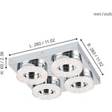 Eglo plafonjera Fradelo LED 4x4W | Eponuda.com