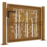  Vrata 105 x 105 cm od čelika COR-TEN s uzorkom bambusa | shoptok.hr